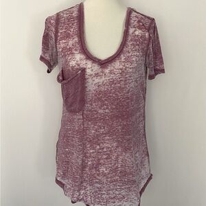 Z Supply Burgundy Short Sleeve Tee